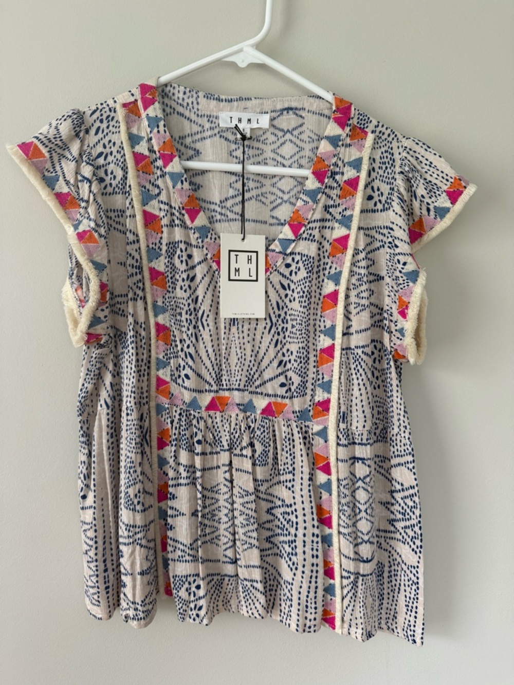 THML Embroidered V-Neck